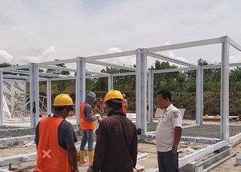 204 Huntara Kampung Tunyang Bener Meriah Mulai Tahap Perakitan