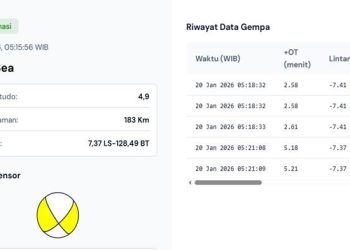 Gempa M5,0 Guncang Laut Banda, BMKG: Tsunami Aman!