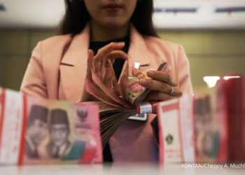 Rupiah menguat ke Rp 16.825 per dolar AS di tengah hari ini (16/2), yen anjlok