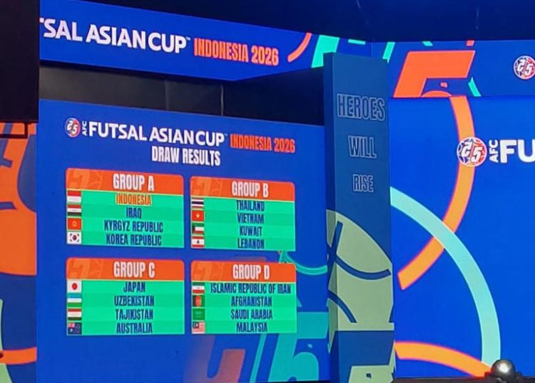 Hasil Drawing Asian Minifootball 2026: Indonesia Segrup Lebanon dan Irak