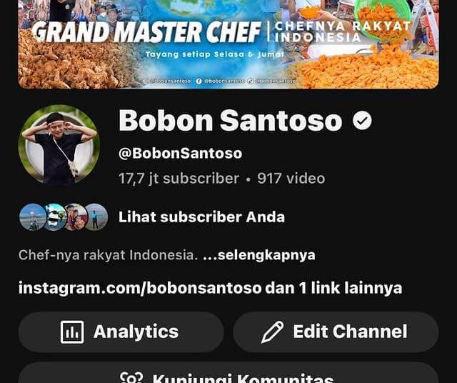 Bobon Santoso Pensiun YouTube, Jual Akun Rp20 Miliar!