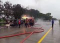 Truk Tangki Terbakar di Tol Cipali KM 185, Api Diduga dari Roda